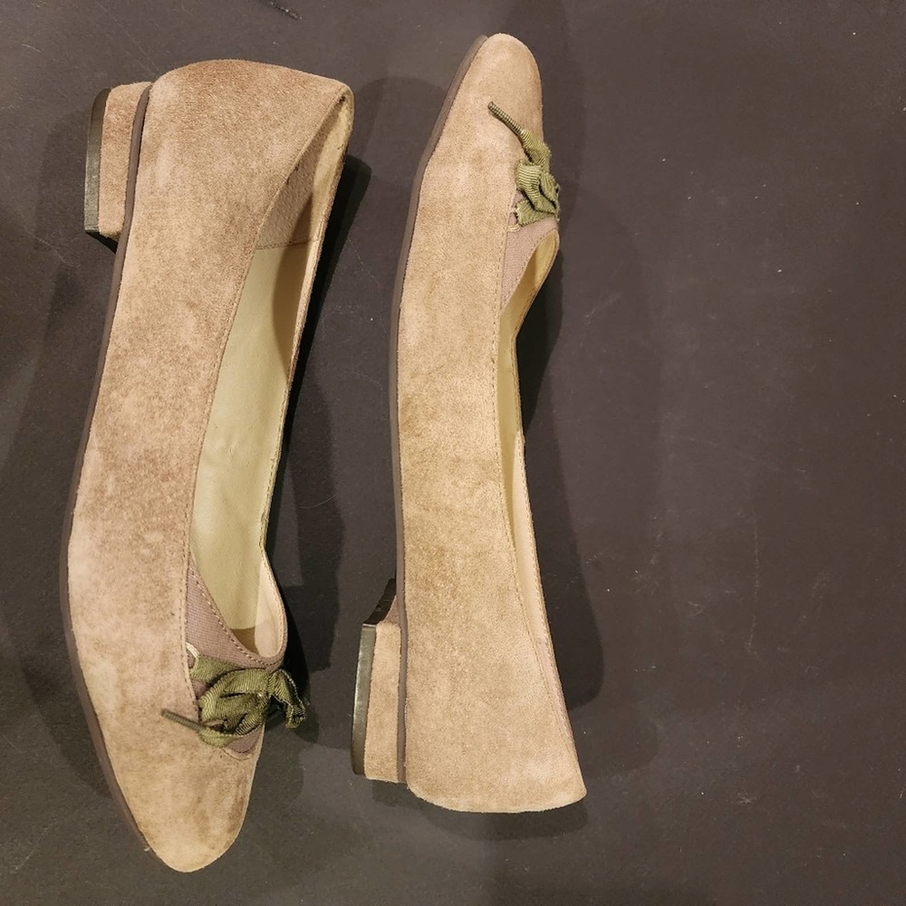 SEYCHELLES Special Edition Taupe Suede Leather Flats SIZE 10M - Picture 7 of 14